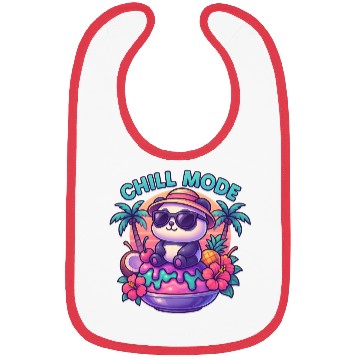 Discover Panda Chill Mode Summer Vibes Bibs