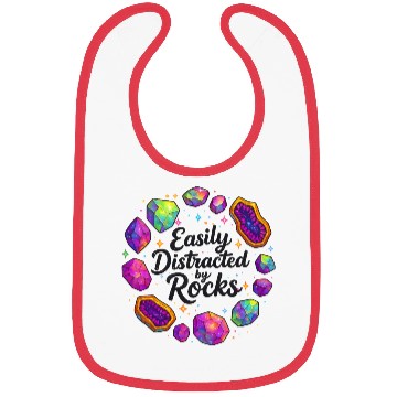 Discover Vibrant Cosmic Ruby Crystal Art Bibs