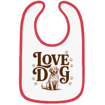 Discover Adorable Labrador Love Illustration Bibs