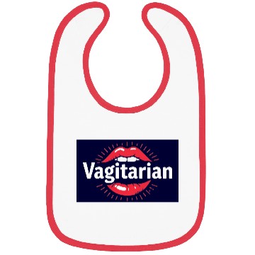 Discover Vagitarian logo red lips funny lesbian present  Bibs
