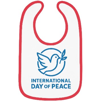 Discover Peace Dove with Olive Branch Illustration Bibs