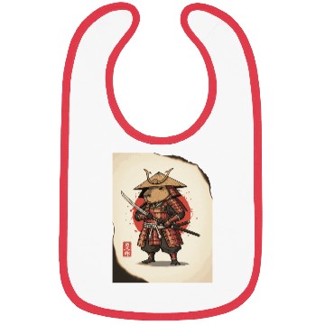 Discover Anthropomorphic Warrior Hamster in Samurai Armor Bibs