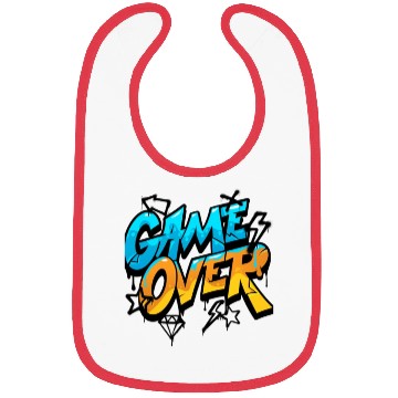 Discover Graffiti Style Game Over Design Bibs
