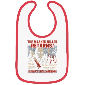 Discover Masked Killer Returns Slasher Movie Poster Vintage Bibs