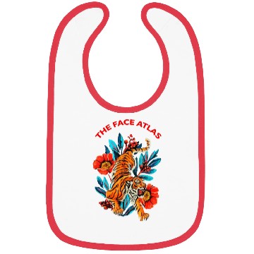 Discover Vibrant Tiger and Floral Tattoo Style Bibs