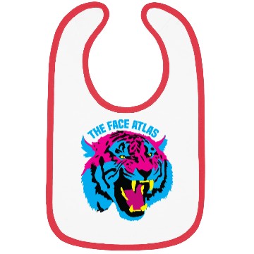 Discover Vivid Tiger Face Atlas Design Bibs