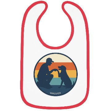 Discover Dog Dad Retro Sunset Badge Bibs | Wagvox