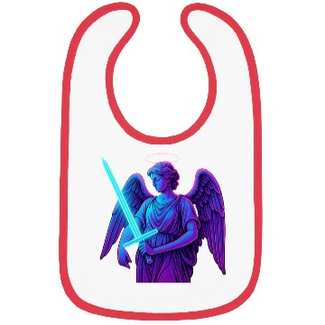 Discover Neon Angel Warrior Illustration Bibs