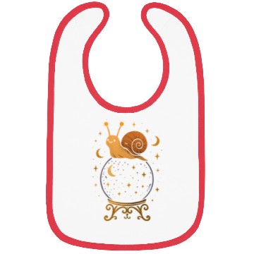 Discover Whimsical Snail Crystal Ball Design Bibs