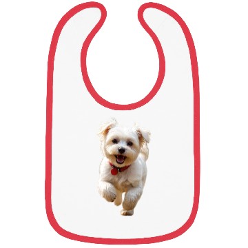 Discover Joyful Puppy Run Illustration Bibs