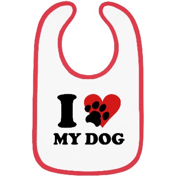 Discover I love my DOG Bibs