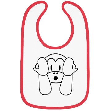 Discover monkey hear no evil (vector) Bibs