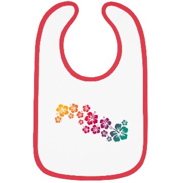 Discover hibiscus blooms - colored Bibs