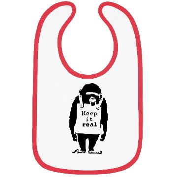 Discover Banksy Keep it Real Monkey Bibs