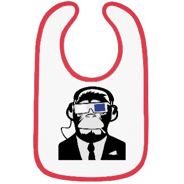 Discover 3D Ape Monkey Club Electro Motive Headphones Bibs