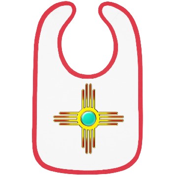 Discover Zia Sun, Zia Pueblo, New Mexico, Sun Symbol, DD 1 Bibs