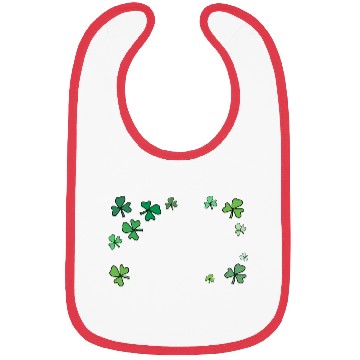 Discover Dark green shamrocks, St Patrick's Bibs