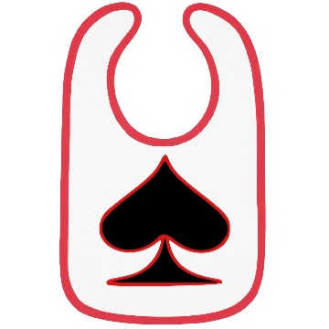 Discover Outlined Spades card shape Bibs