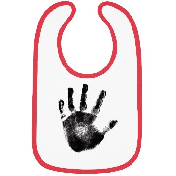 Discover Black Handprint Graphic Design Picture Bibs