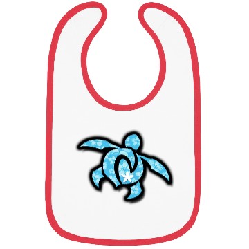 Discover hawaiian turtle with flowers Bibs