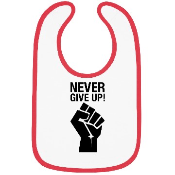 Discover Never Give Up! (fist) Bibs