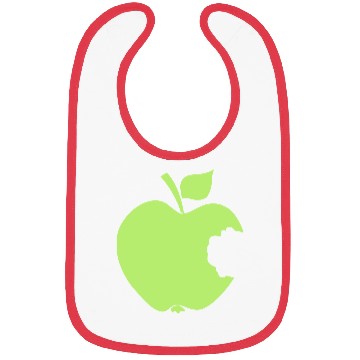 Discover Green Bitten Apple Bibs