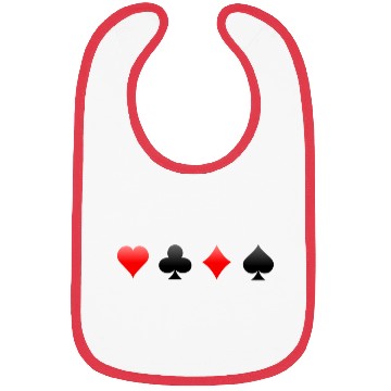 Discover Playing Card Suits Bibs