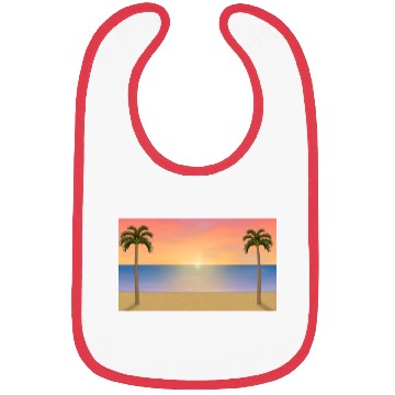 Discover Sunrise / Sunset Beach Scene Bibs