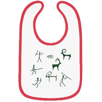 Discover Caveman hunting cave drawings Bibs