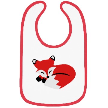 Discover cute sleeping fox Bibs