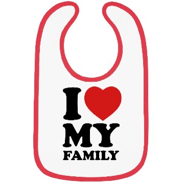 Discover I love my family Bibs