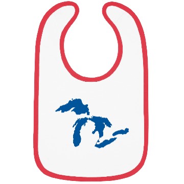 Discover The Great Lakes Design Michigan SIlhouette Vector Bibs