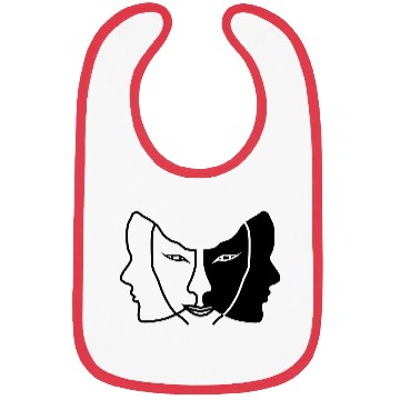 Discover light dark face mask gemini Bibs