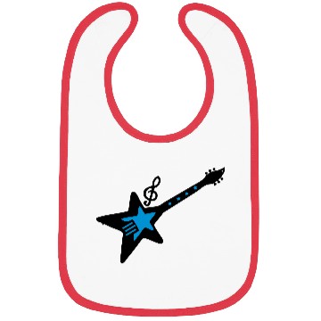 Discover Rock guitar with music note Bibs