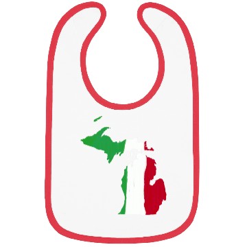 Discover Michigan Italian Italy Flag Pride Bibs