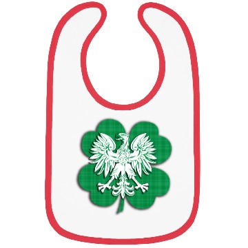 Discover Irish Polish Heritage Eagle Shamrock Bibs