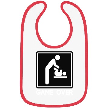 Discover Game Over New Baby for Parent Dad Bibs
