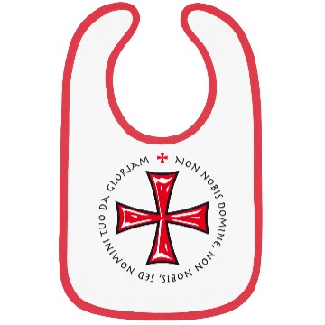 Discover Cross Knights Templar Crusader non nobis domine Bibs