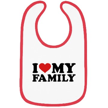 Discover I love my Family Bibs