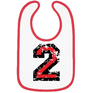 Discover Number 2 (Distressed Red) Bibs