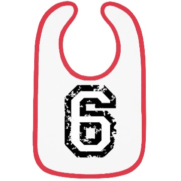 Discover Number 6 (Distressed White) Bibs