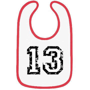 Discover Number 13 (Distressed White) Bibs