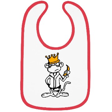 Discover Monkey King with Banana and Crown Bibs