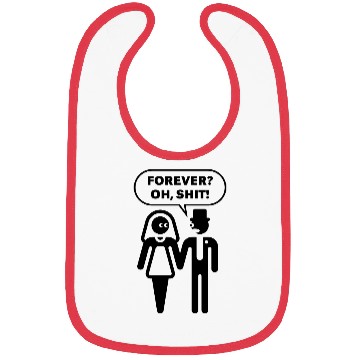 Discover Forever? Oh, Shit! (Wedding / Stag Party / 1C) Bibs