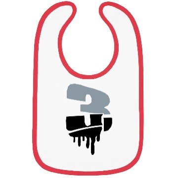 Discover 3 three graffiti logo Bibs