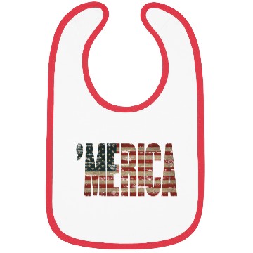 Discover Vintage Distressed US Flag 'MERICA Bibs