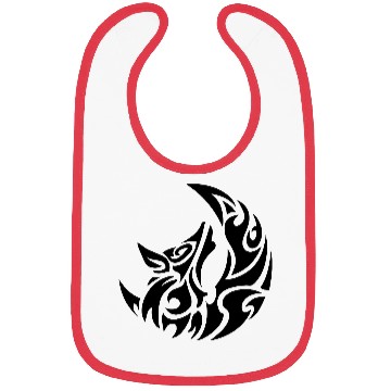 Discover tribal wolf and moon tattoo Bibs