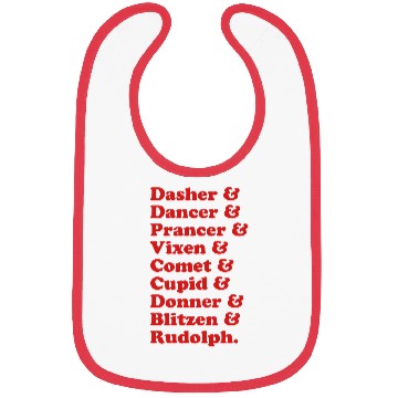 Discover Reindeer Names Bibs