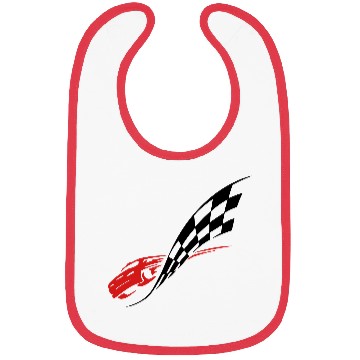 Discover Race Car Flag Bibs