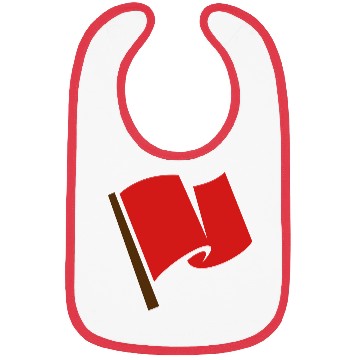 Discover Waving Red Flag Bibs